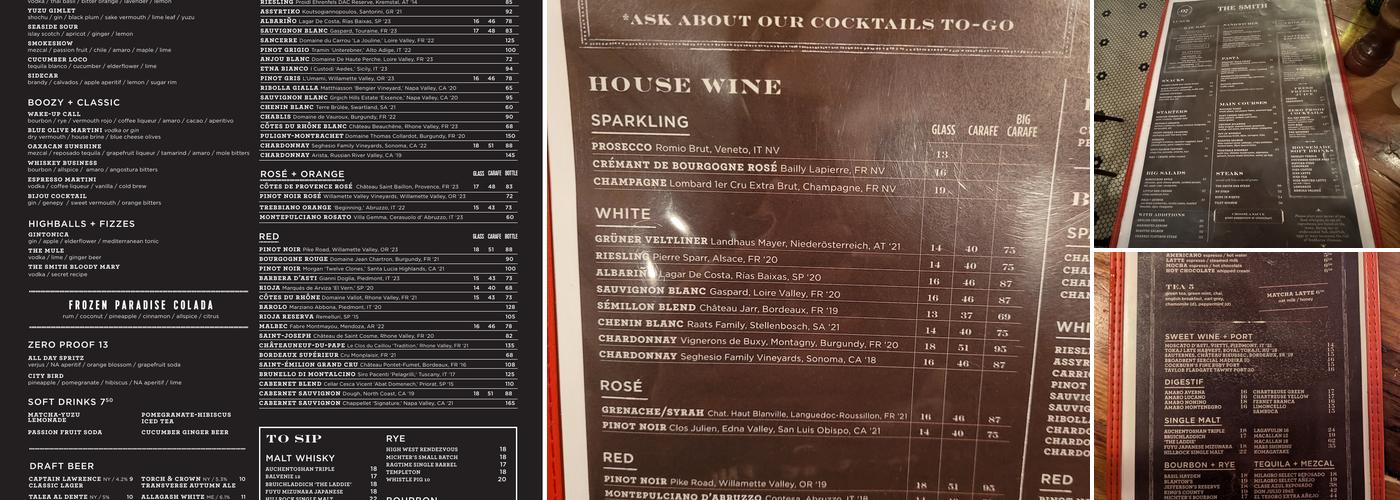 The Smith Menu