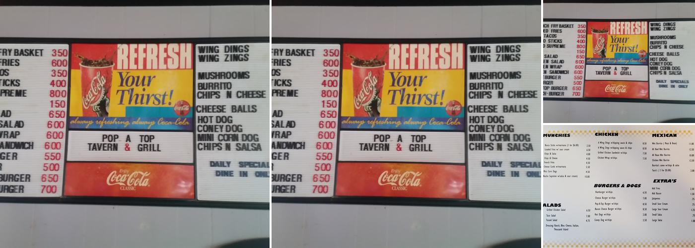 Pop a Top Menu