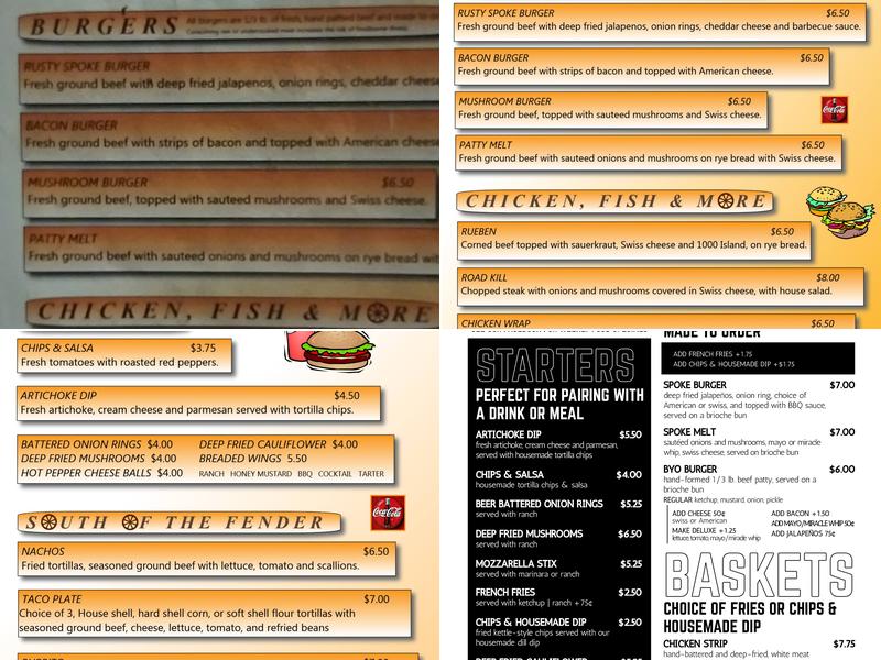 Rusty Spoke Menu