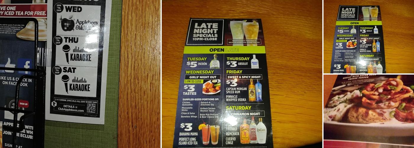 Applebee's Grill + Bar Menu