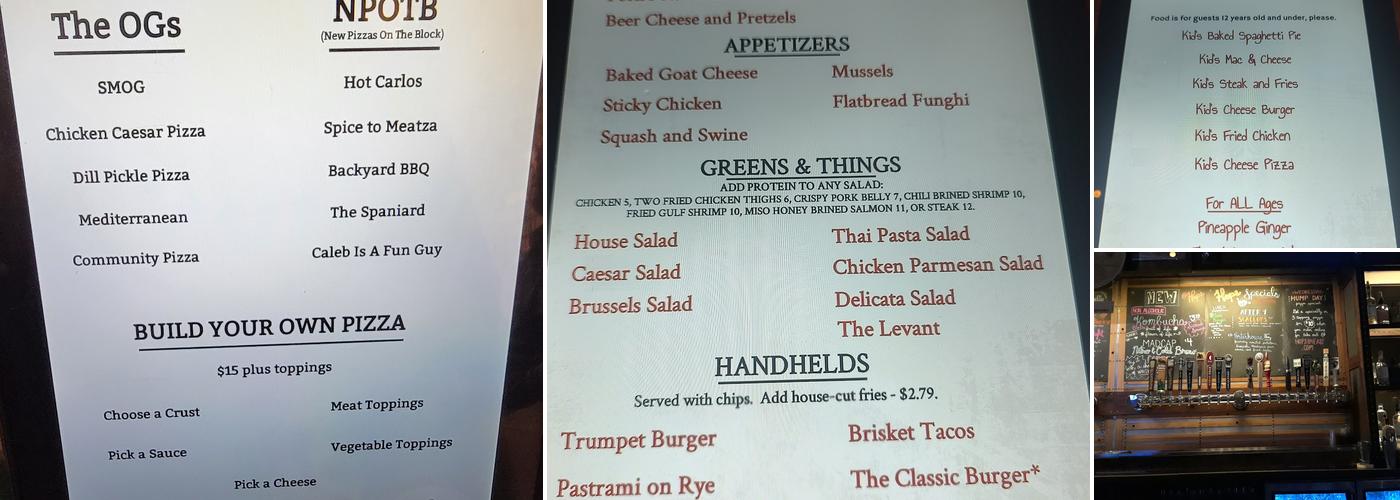 Hops at 84 East Menu