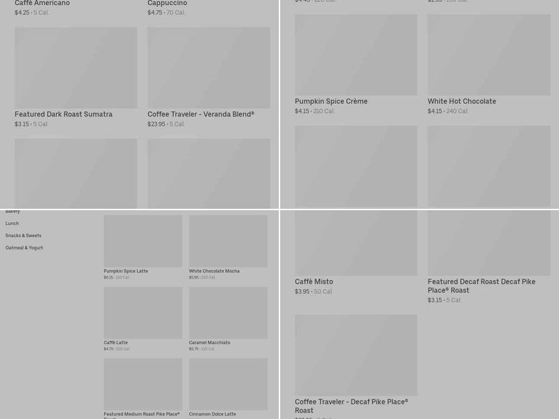 Starbucks Menu