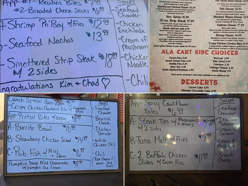 Bone Island Grille Menu