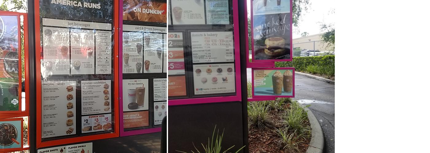 Dunkin' Menu