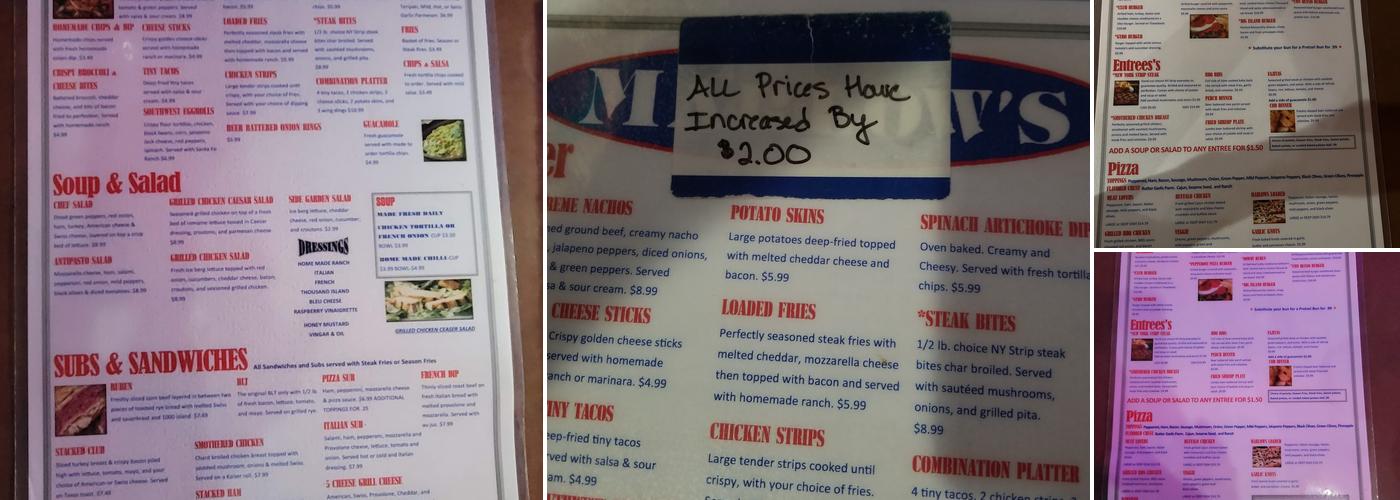 Marlow's Chill & Grill Sports Bar Menu