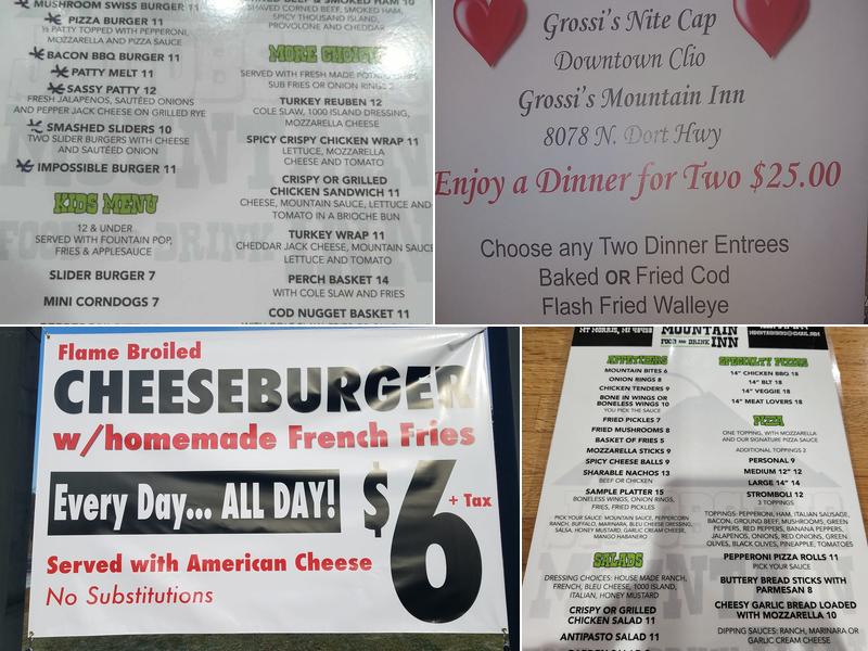 Jacobsens Mountain Inn Food & Drinks Menu