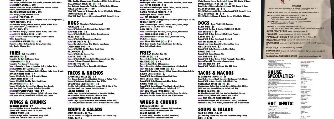 Bier Stube Menu