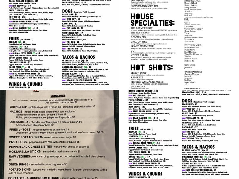 Bier Stube Menu