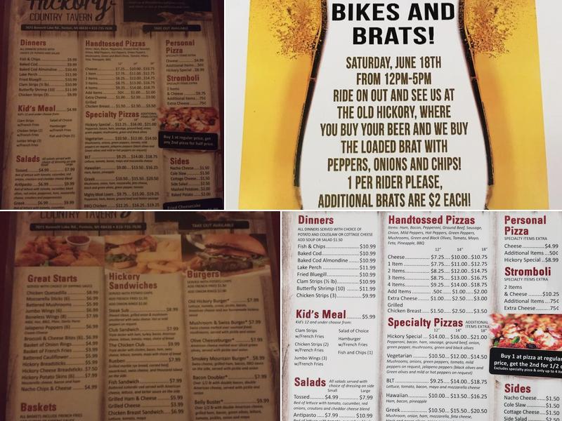 Old Hickory Bar Menu