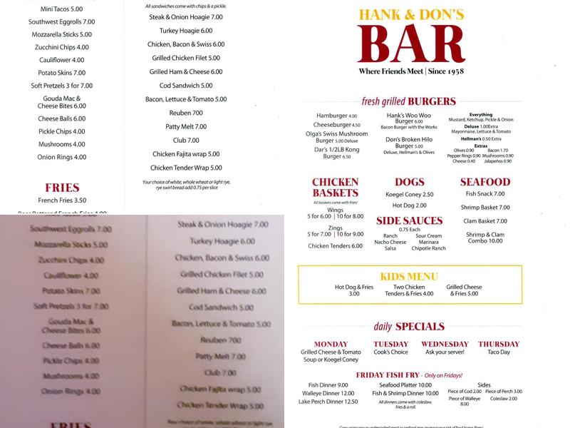 Jamison's Irish Pub Menu