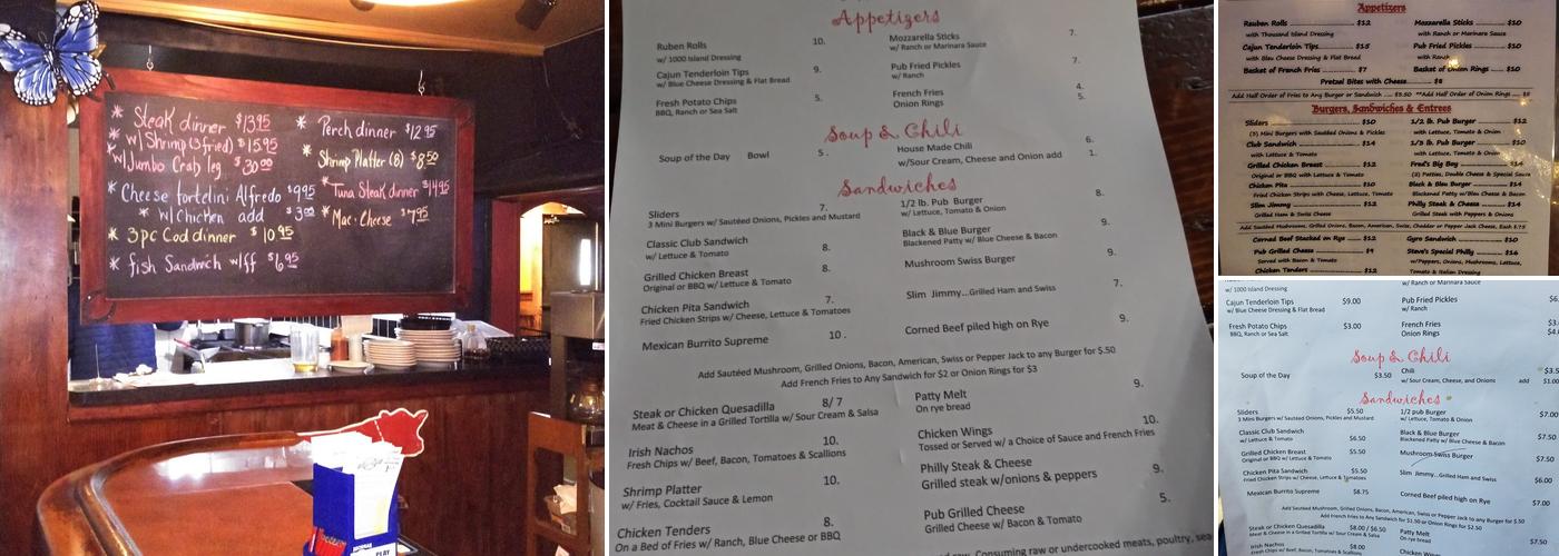 Pub 1281 Menu