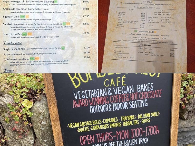 Bumbles' Rest Café Menu