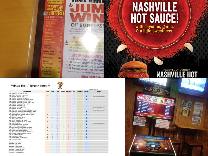 Wings Etc. Menu