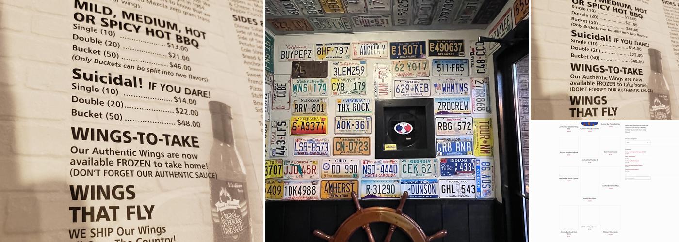 Frank & Teressa's Anchor Bar Menu