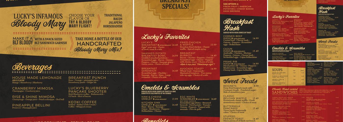 Lucky's 13 Pub Roseville Menu