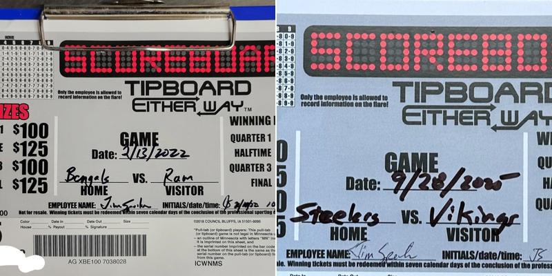 Extra Innings Saloon Menu