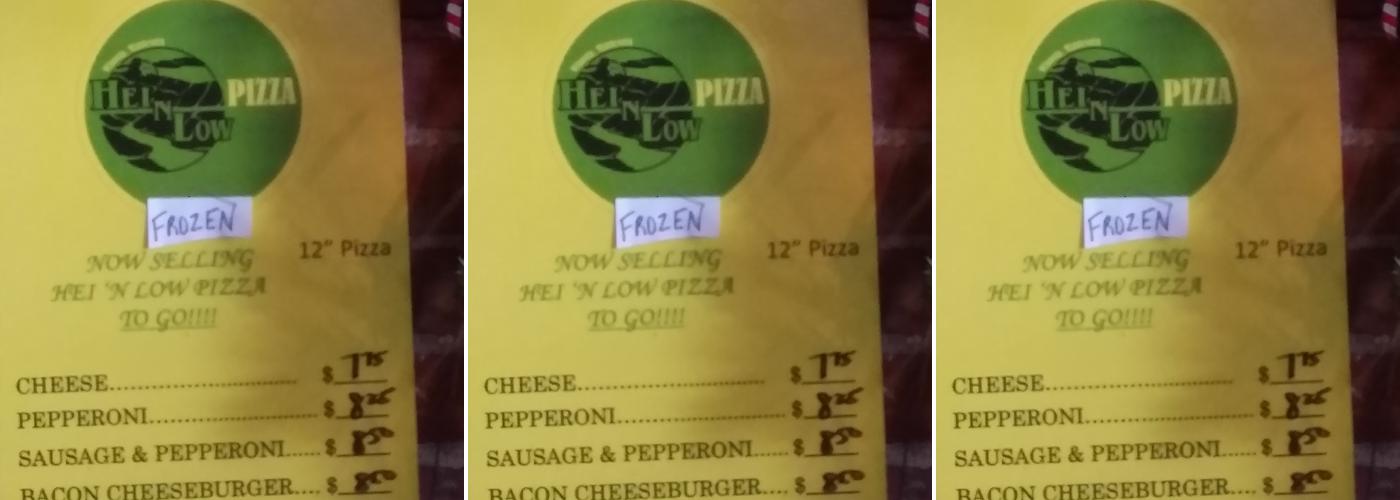 Hei N Low Menu