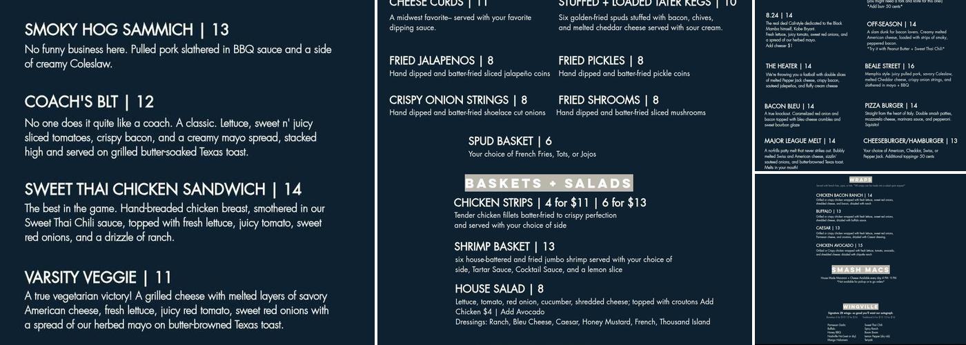 Lucky's On Third Menu