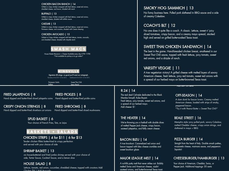 Lucky's On Third Menu