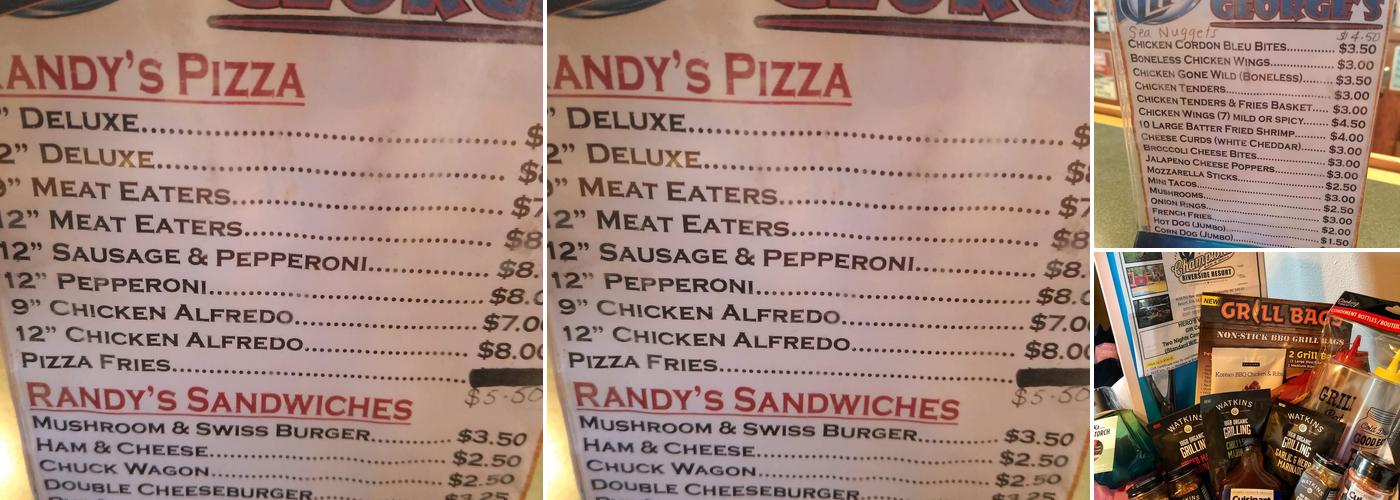 George's Lounge Menu