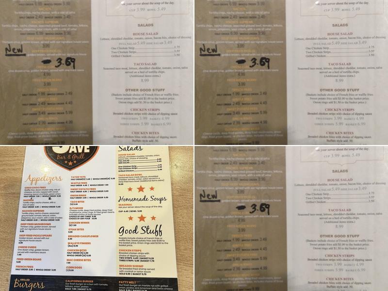 RJ'S on 5th Ave Bar & Grill Menu