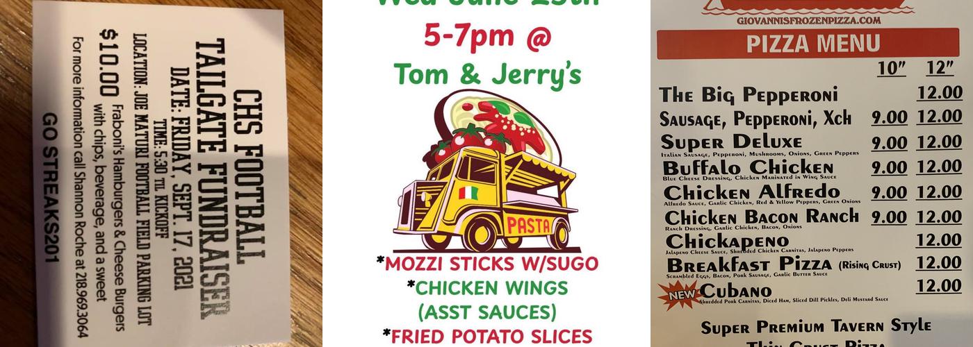 Tom & Jerry's Bar Menu