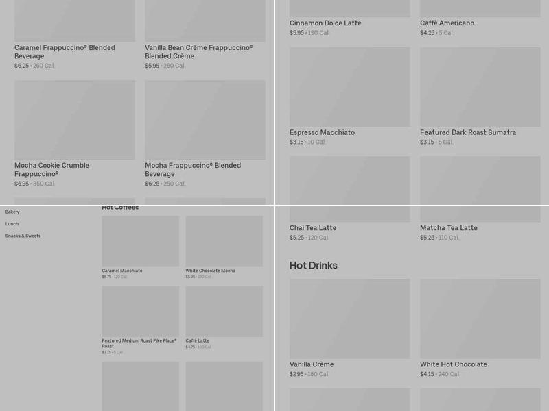 Starbucks Menu