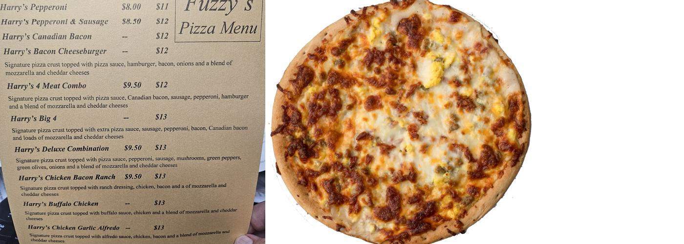 Fuzzy's Bar Menu