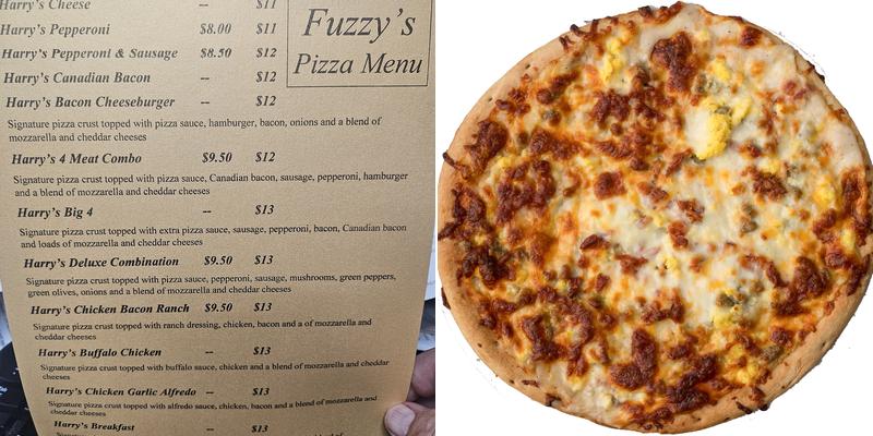 Fuzzy's Bar Menu