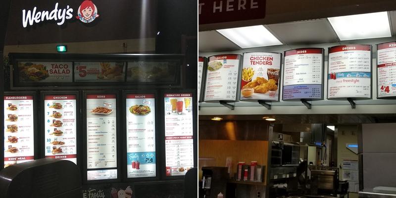 Wendy's Menu