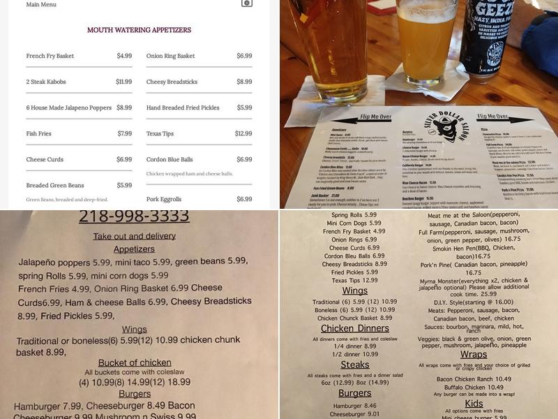 Silver Dollar Saloon Menu