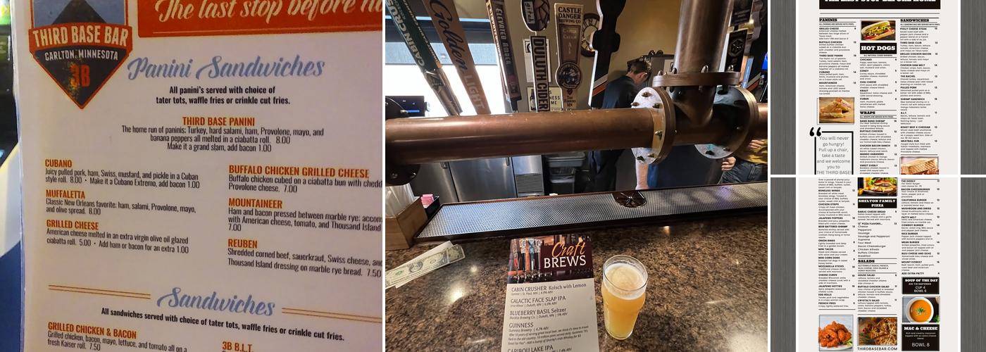 Third Base Bar Menu