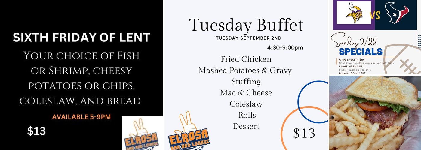 Elrosa Bar & Lounge Menu