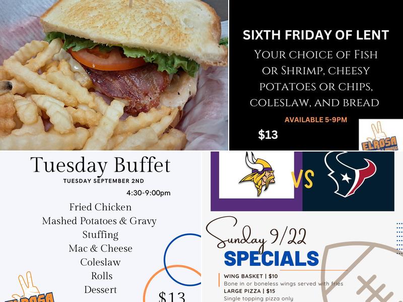 Elrosa Bar & Lounge Menu