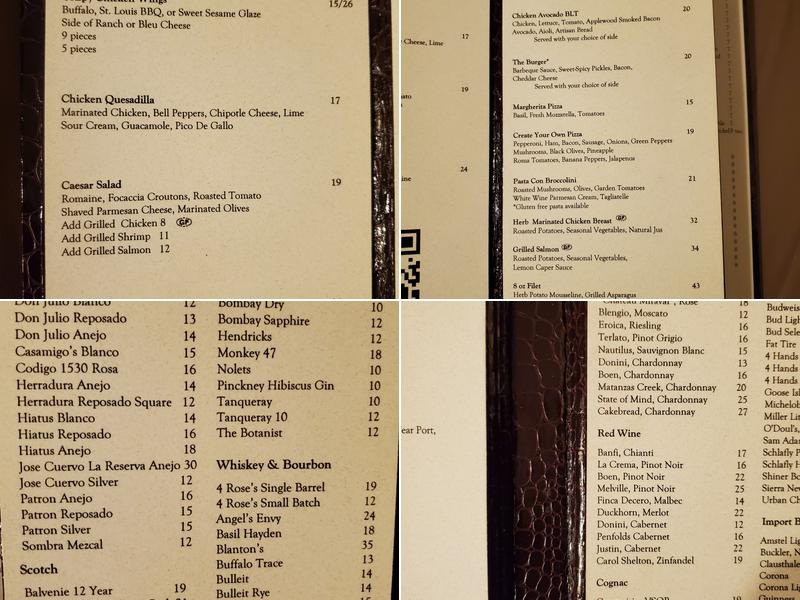 The Lobby Lounge Menu