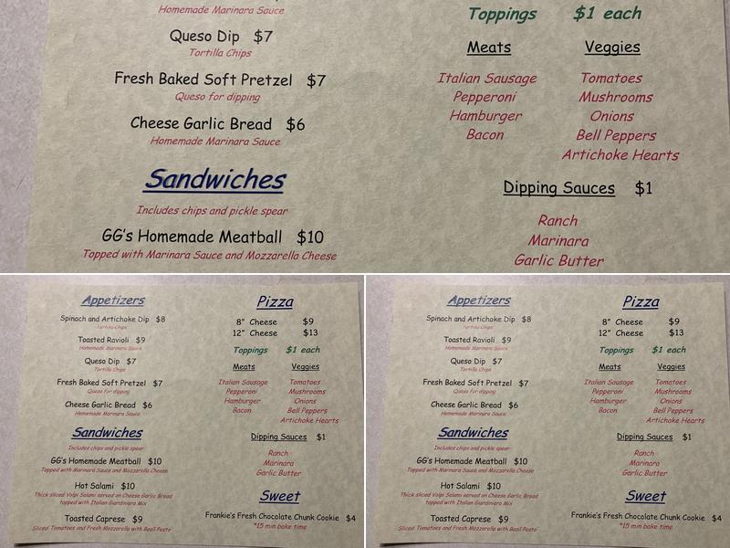Par Lounge Menu