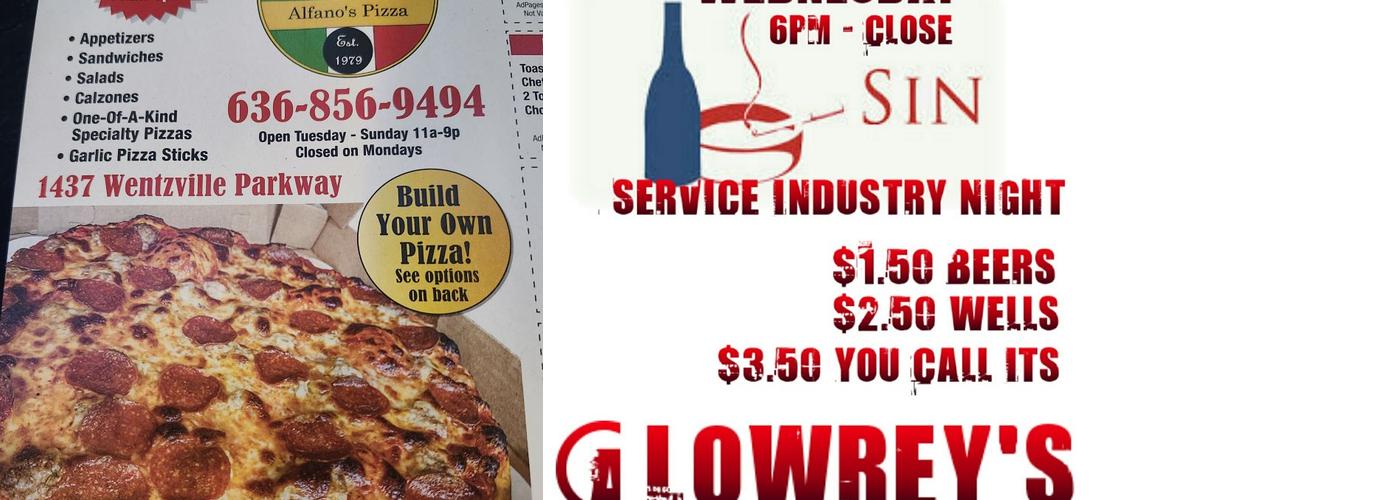 Lowreys Streetside Pub Menu