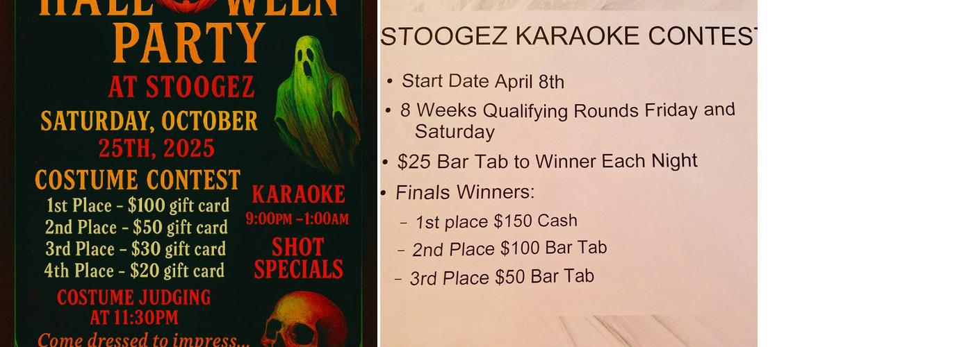 Stoogez Menu
