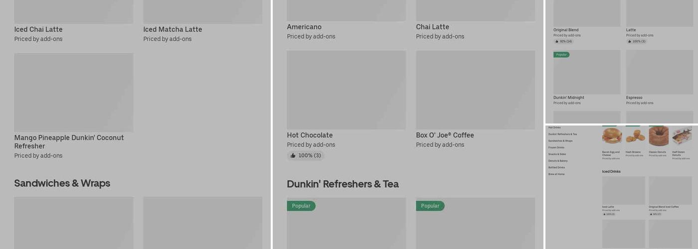 Dunkin' Menu