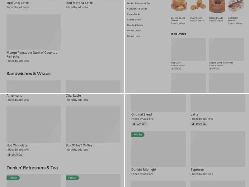 Dunkin' Menu