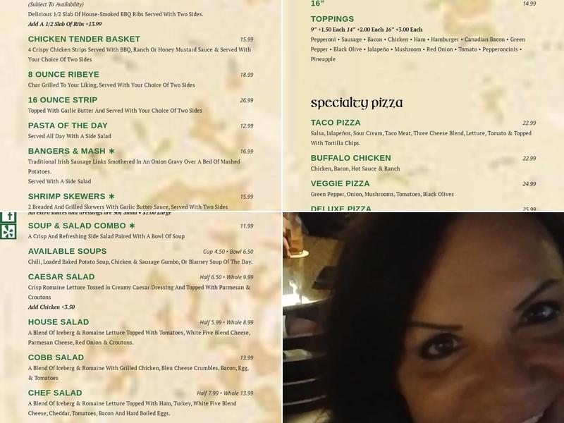 Blarney Stone Sports Bar-Grill Menu