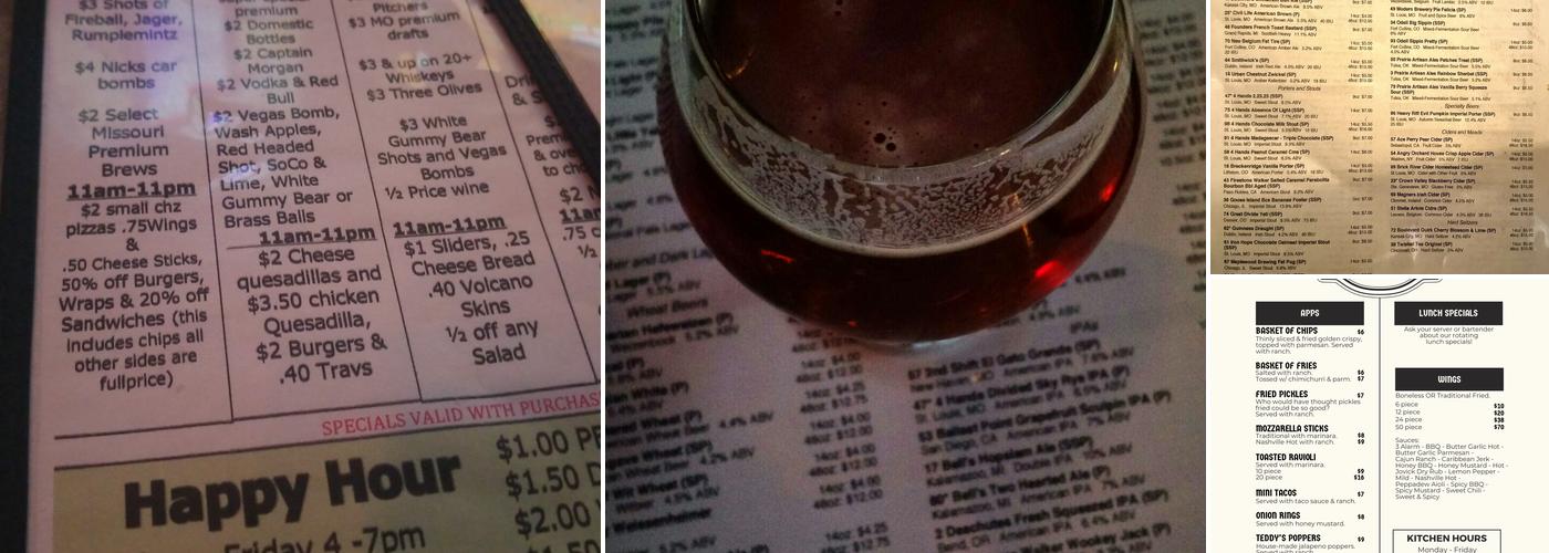 Nick's Pub Menu