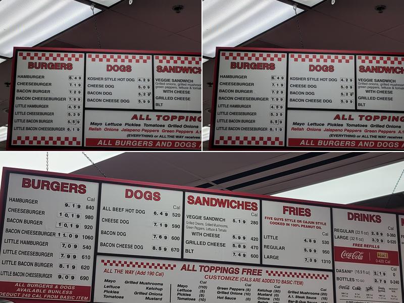Five Guys Menu