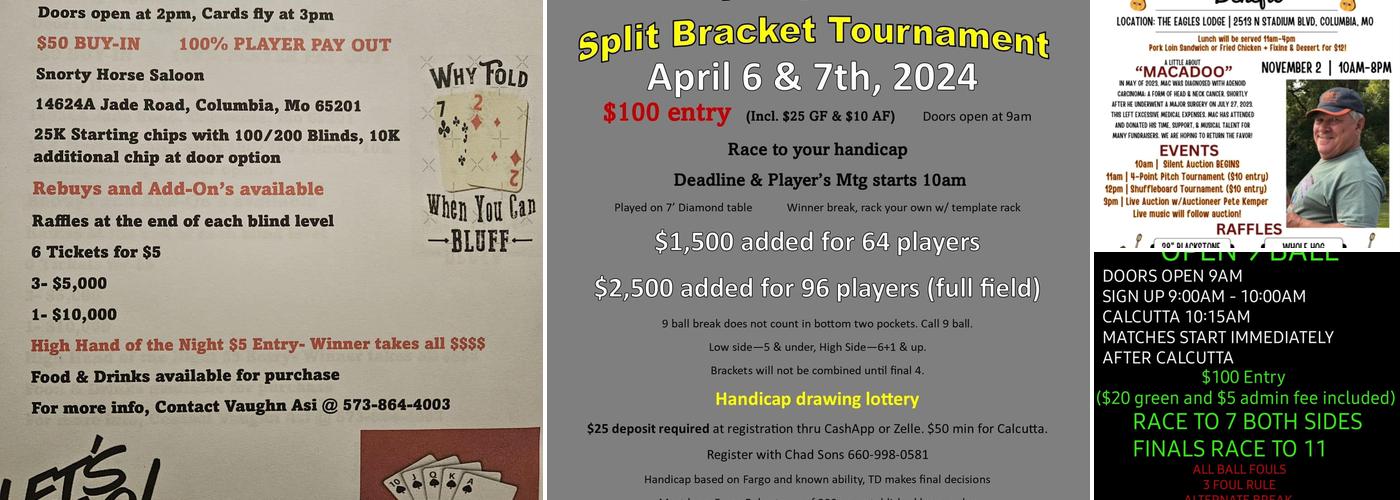 MIssouri River Pub & Pool Menu