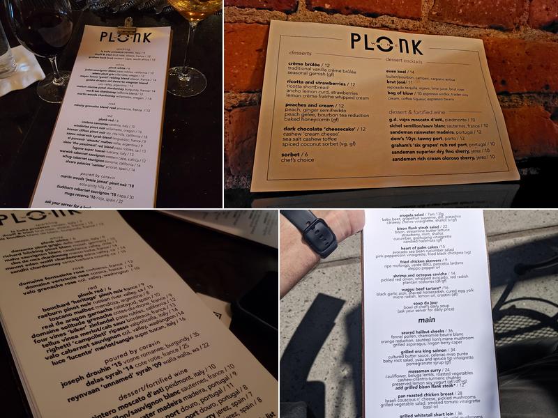 Plonk Bozeman Menu