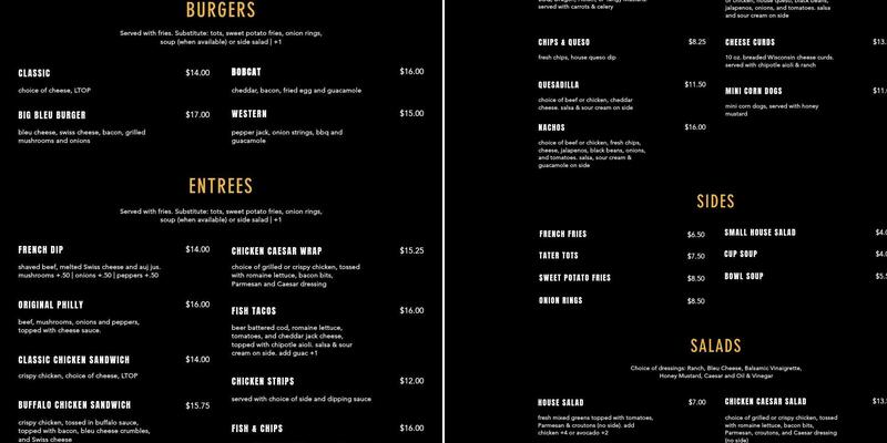 The Zebra Menu