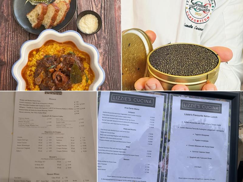 Lizzie's Cucina - Italian Restaurant Menu