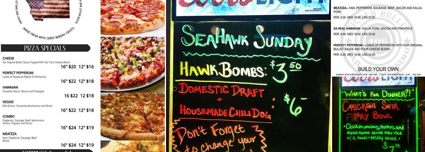 Silver Bullet Bar & Casino Menu