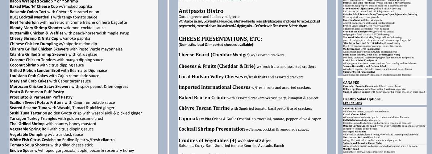 Georgia Rays Kitchen Menu