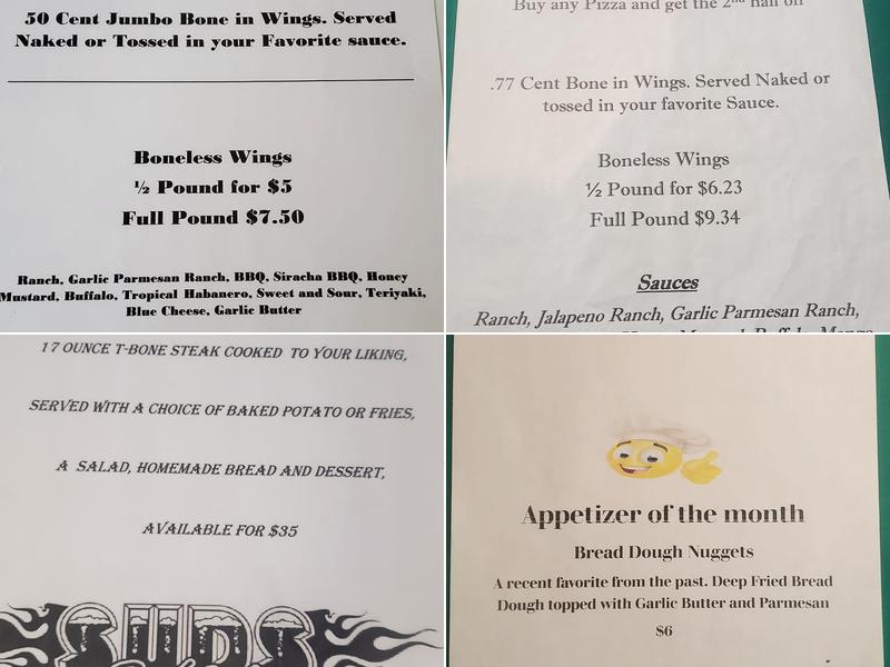 Suds Menu